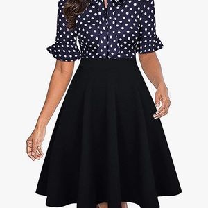 RANPHEE Womens Summer Bow Tie Neck Floral